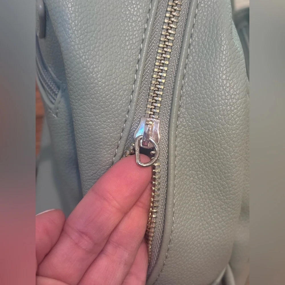 LC Lauren Conrad Soft Green Mini Faux Leather Backpack